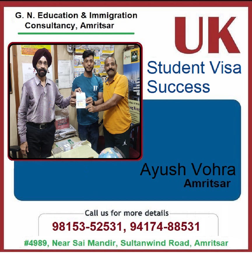 Success Stories of People who got their Visa by GN Education & Immigration